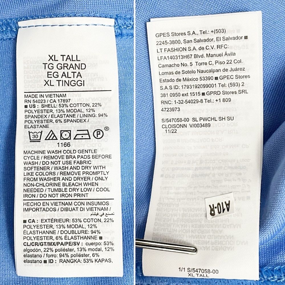 NWT Old Navy PowerChill Racerback Bodysuit Blue Size XL Tall Go-Dry One Piece - Picture 11 of 12
